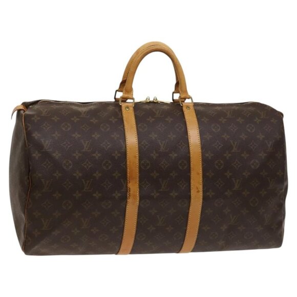 LOUIS VUITTON Monogram Keepall 55 Boston Bag M41424 LV Auth 124848 - Picture 1 of 16